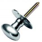 Door Security Rack Bolt Splined Knob in Satin Chrome (SCP662)