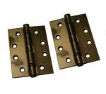 10 Pairs Antique Aged Brass Stainless Steel 4" Ball Bearing Butt Hinge (14110)