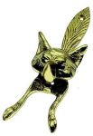 Fox Head Polished Brass Belgravia Door Knocker (PB23)