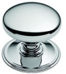 Polished Chrome Dome Shape Centre Pull Door Knob / Handle (BC1311)