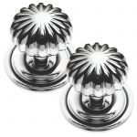 Victorian "Peel" Style Polished Chrome Door Knobs / Handles - Unsprung (BC663)