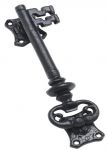 Large Key Style Door Knocker in Black Cast Iron (AB402)
