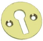 Solid Polished Brass Victorian Door Key open Escutcheon (PB104)