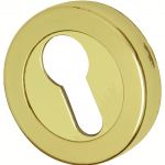 Polished Brass Euro Lock Door Key Escutcheon (PB591)