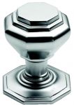 Large Satin Chrome Octagonal Centre Pull Door Knob / Handle (SCP15B)