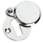 Polished Chrome Victorian Door Key Covered Escutcheon (BC624)