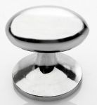 Polished Chrome 35mm x 20mm Oval Cupboard / Drawer Knob / Handle (BC1294)