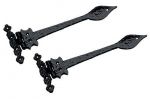 Black 11-1/2" Cast Iron Kitchen / Cabinet / Cupboard Hinges (37019)