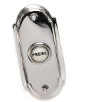 Polished Chrome & China Shaped Victorian style Door Bell Push Switch (BC1417)