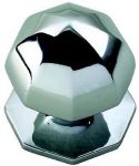 Polished Chrome Octagonal Centre Pull Door Knob / Handle (31825)