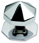 Large Polished Chrome Octagonal Centre Pull Door Knob / Handle (BC12B)