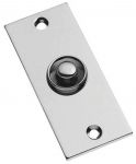 Polished Chrome Plain Rectangular Victorian style Door Bell Push Switch (BC749)