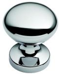 Polished Chrome Dome Shape Centre Pull Door Knob / Handle (BC1348)