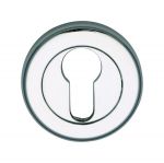 Polished Chrome Euro Lock Door Key Escutcheon (BC591)