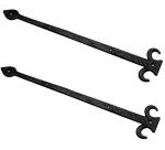 21" Spear & Fleur de Lys Door False Hinge Fronts Black Iron (AB56/21)