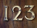 Satin Chrome 3" Door  House Numbers