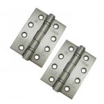 10 Pairs of Eclipse Satin Chrome Stainless Steel 4" Ball Bearing Butt Hinge (14854)