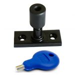 Heavy Duty Window Stay / latch Security Pin in Cast Iron with Key (AB880)
