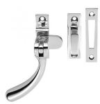 Solid Polished Chrome Tear Drop LH / RH Window latch (BC879)