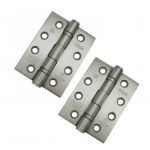 Satin Chrome Stainless Steel 4" Ball Bearing Butt Hinge (Eclipse 14854)