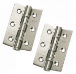 10 Pairs of Eclipse Polished Chrome Steel 3" Ball Bearing Butt Hinge (14102 )