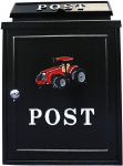 Littlemead Aluminium Mail Box with Red Case IH / MF Style Tractor Motif