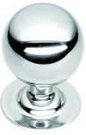 Polished Chrome Ball Shape Centre Pull Door Knob / Handle (BC671)