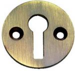 Solid Antique Polished Brass Victorian Door Key open Escutcheon (XL104)