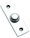 Satin Chrome Rectangular style Door Bell Push / Switch (SCP35)