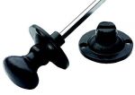 Bathroom Door Lock Turn & Release Knob in Black cast iron