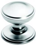 Satin Chrome Victorian Centre Pull Door Knob / Handle (SCP16)