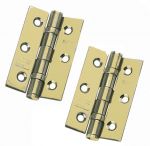Polished Brass Stainless Steel 3" Ball Bearing Butt Hinge (Eclipse 14885)