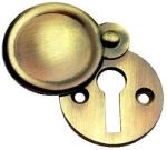 Solid Antique Polished Brass Victorian Door Key covered Escutcheon (XL103)