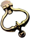Large Diplomat Antique Brass Ring Style Door Knocker (XL709)