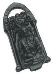 Small Door Knocker in Black Cast Iron With Shakespeare figure  (AB392)