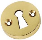 Solid Polished Brass Victorian Door Key open Escutcheon (PB464)