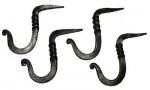 Set of 4 Handmade Wrought Iron Drive in Beam Hooks 8mm