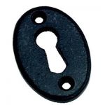 Rustic - Oval Key Hole open escutcheon in Black Cast Iron (761)