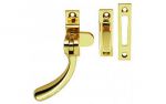 Solid Polished Brass Tear Drop LH / RH Window latch (PB879)