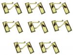  8 Pairs of Solid Brass Georgian Scroll Door Handles Without Keyhole (JG2)