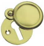 Solid Polished Brass Victorian Door Key covered Escutcheon (PB103)