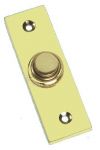 Polished Brass Plain Rectangular Victorian style Door Bell Push / Switch (PB35)