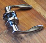 Polished Chrome Modern Rose Door Handles (BC1085)