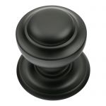 Smooth as Silk, 75mm Matt Black Victorian Centre Pull Door Knob / Handle (MB14)