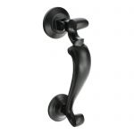 Smooth as Silk, Matt Black on Brass Doctors Style Door Knocker (MB2002)