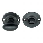 Smooth as Silk Mat Black Oval Knob Turn & Release (MB2031)