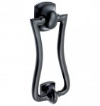 Smooth as Silk, 185mm Matt Black Victorian Ring Type Door Knocker (MB2033)