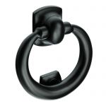 Smooth as Silk, 110mm Matt Black Victorian Ring Type Door Knocker (MB28)
