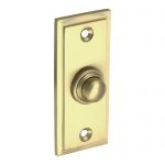 Solid SATIN Rectangular Victorian style Door Bell Push Switch (SB183)