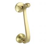 Small SATIN Brass Scroll Style Door Knocker (SB20)